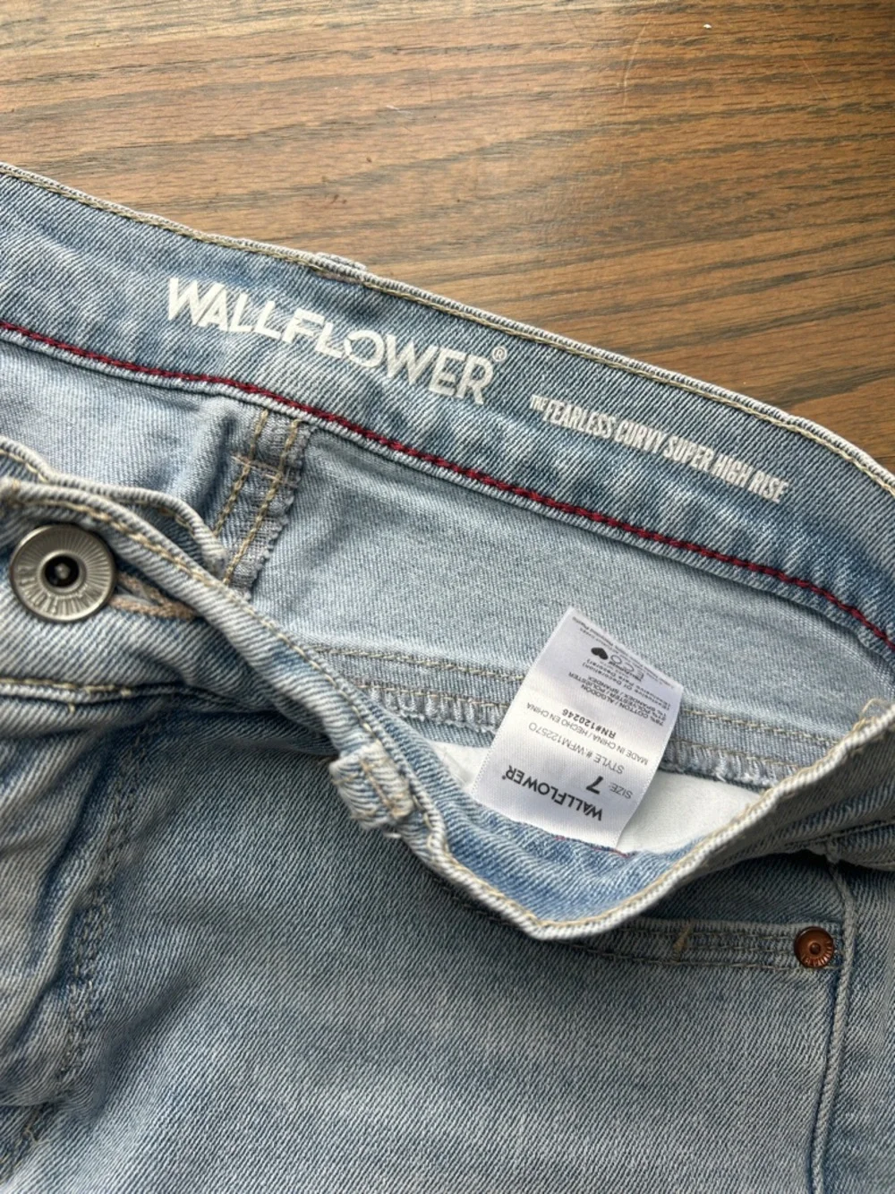 Wallflower Light Blue Distressed Boyfriend Jeans - Picture 2 of 3
